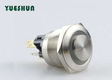 O diodo emissor de luz momentâneo principal alto do anel do interruptor de tecla do metal iluminou 22mm